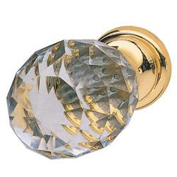 Hafele 138.72.800  Zinc Gold Colored Polished / Crystal M4 30mm Knob